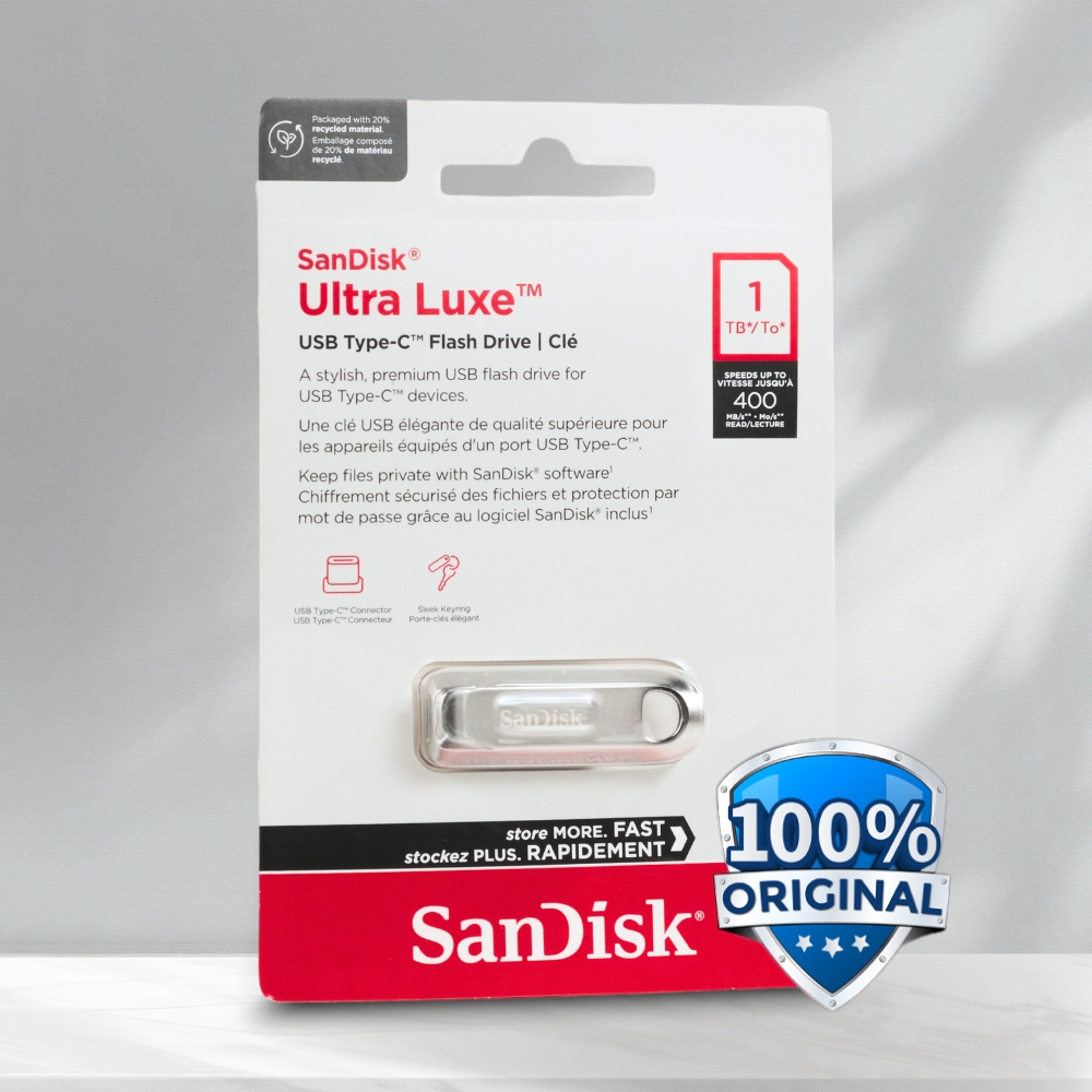 Gambar produk SanDisk Ultra Luxe Flashdisk USB Type C 3.2 Gen 1 1TB - SDCZ75