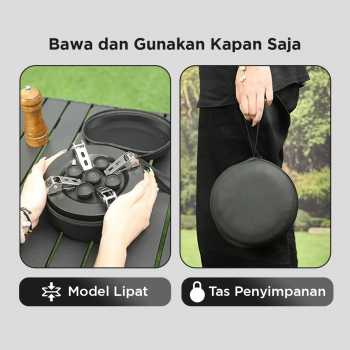 Gambar produk Mounchain Kompor Gas Portable Lipat Outdoor 5 Burner Camping Stove - MC545