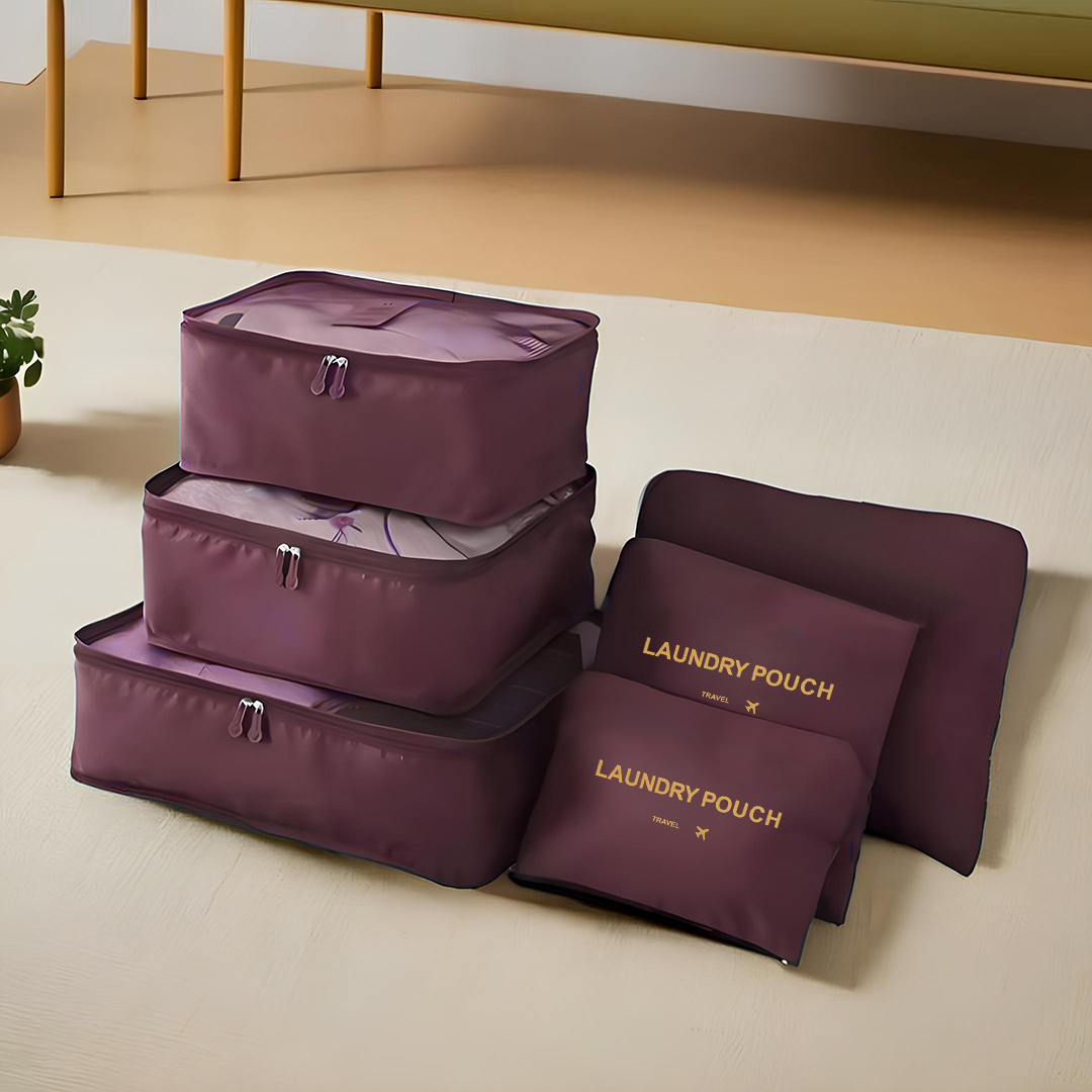 Gambar produk RUIMOM Tas Travel Bag Laundry Organizer Packing Cubes Multi Size 6 PCS - RU-6