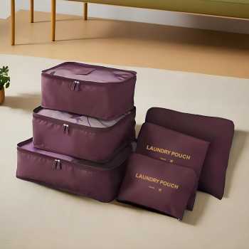 Gambar produk RUIMOM Tas Travel Bag Laundry Organizer Packing Cubes Multi Size 6 PCS - RU-6