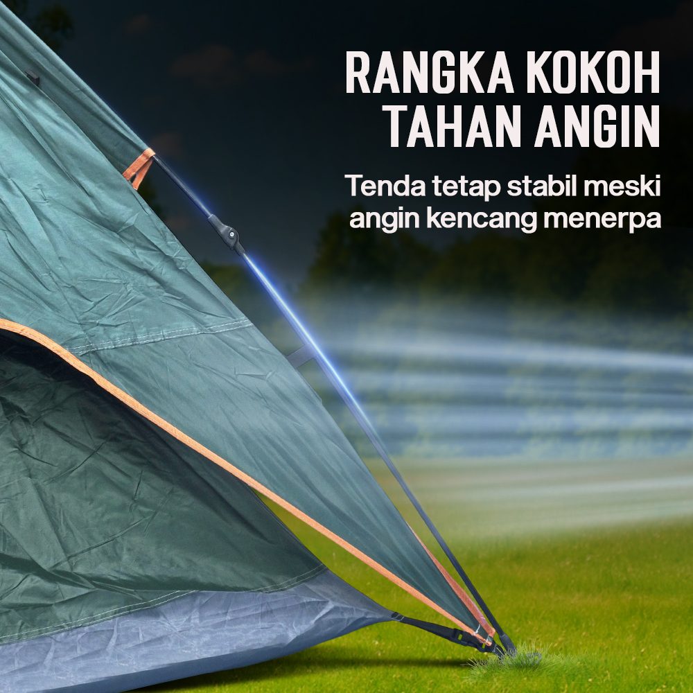 Gambar produk AstaGear Tenda Camping Lipat Otomatis 3-4 Orang Double Layer - ZK50