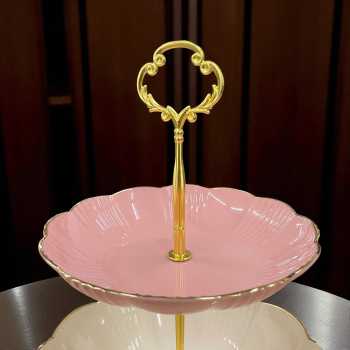 Gambar produk AXOX Rak Kue Susun 2 Tingkat Plate Dessert Cake Fruit Tray Plastic PP - AX-155