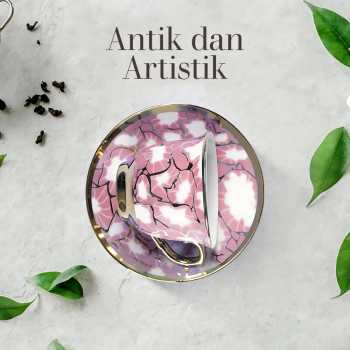 Gambar produk SUNFILI Set Cangkir Kopi Keramik 6in1 European Style Coffee Cup 90ml - B151