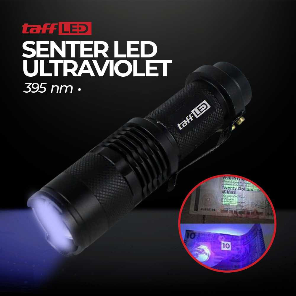 Gambar produk TaffLED Senter LED UV 395nm Pocketman Ultraviolet - P1-UV