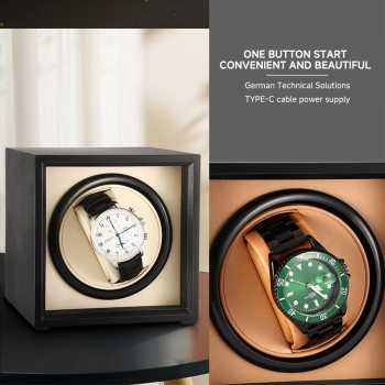 Gambar produk IGERN Watch Winder Pemutar Jam Tangan Otomatis 1 Slot Type C 13cm - 077WT