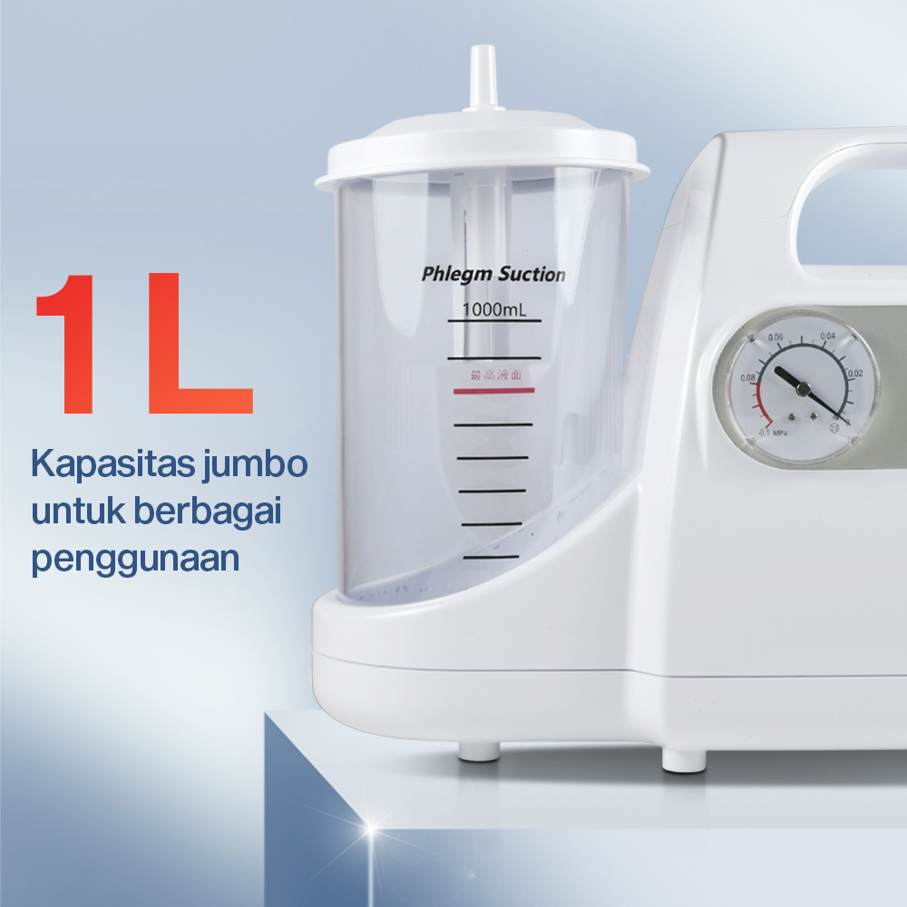 Gambar produk FOFO Alat Penyedot Dahak Elektrik Portable Sputum Suction Pump 1L - GY-XT-1