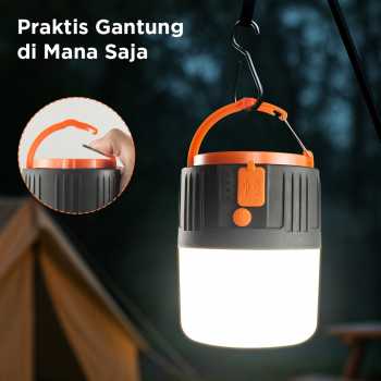 Gambar produk RDE Lampu LED Camping Tenda Solar Waterproof Cool White 4.5V 10W - HS-V65