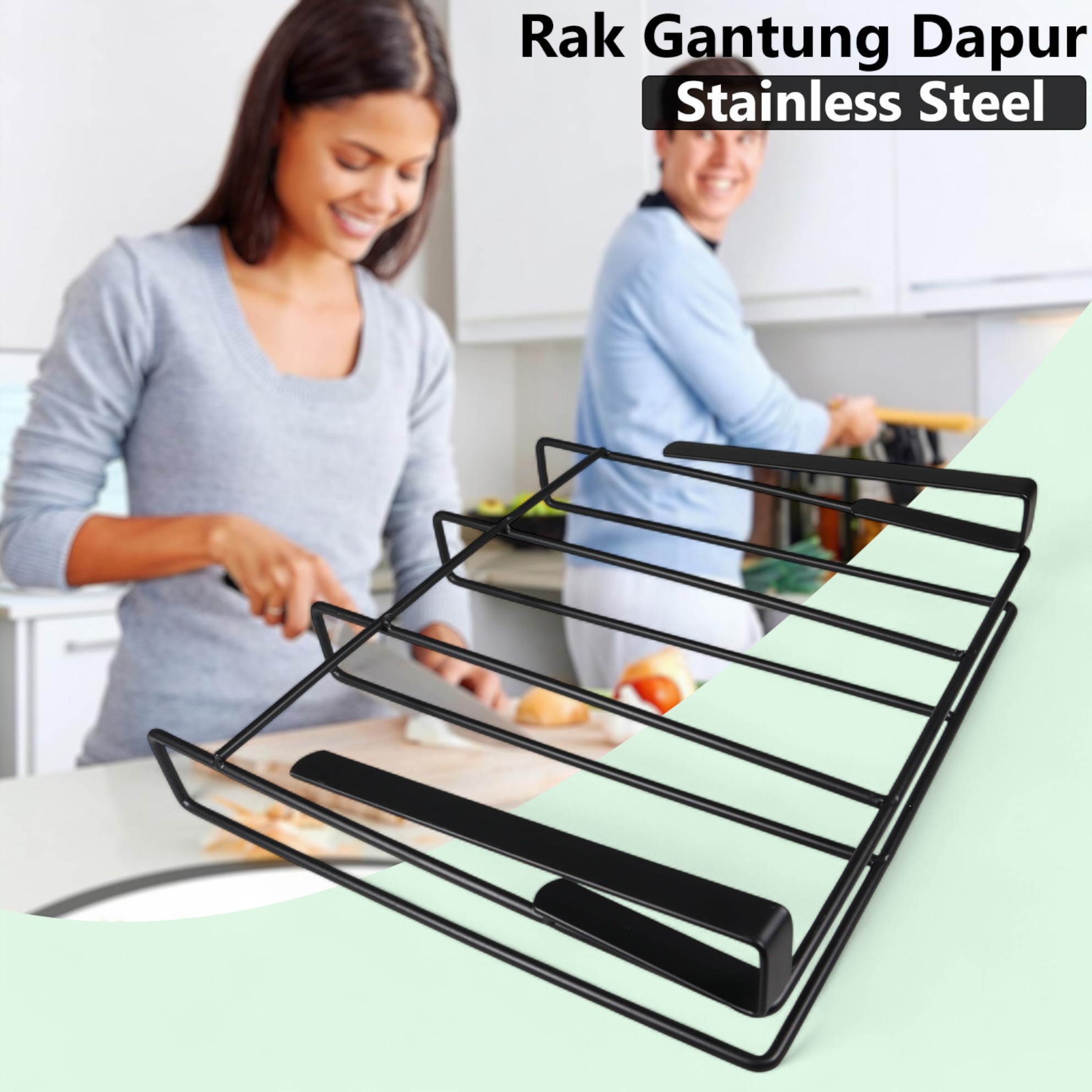 Gambar produk ZTONG Rak Gantung Dapur Stainless Steel Cabinet Shelf Non Perforated - Z-25