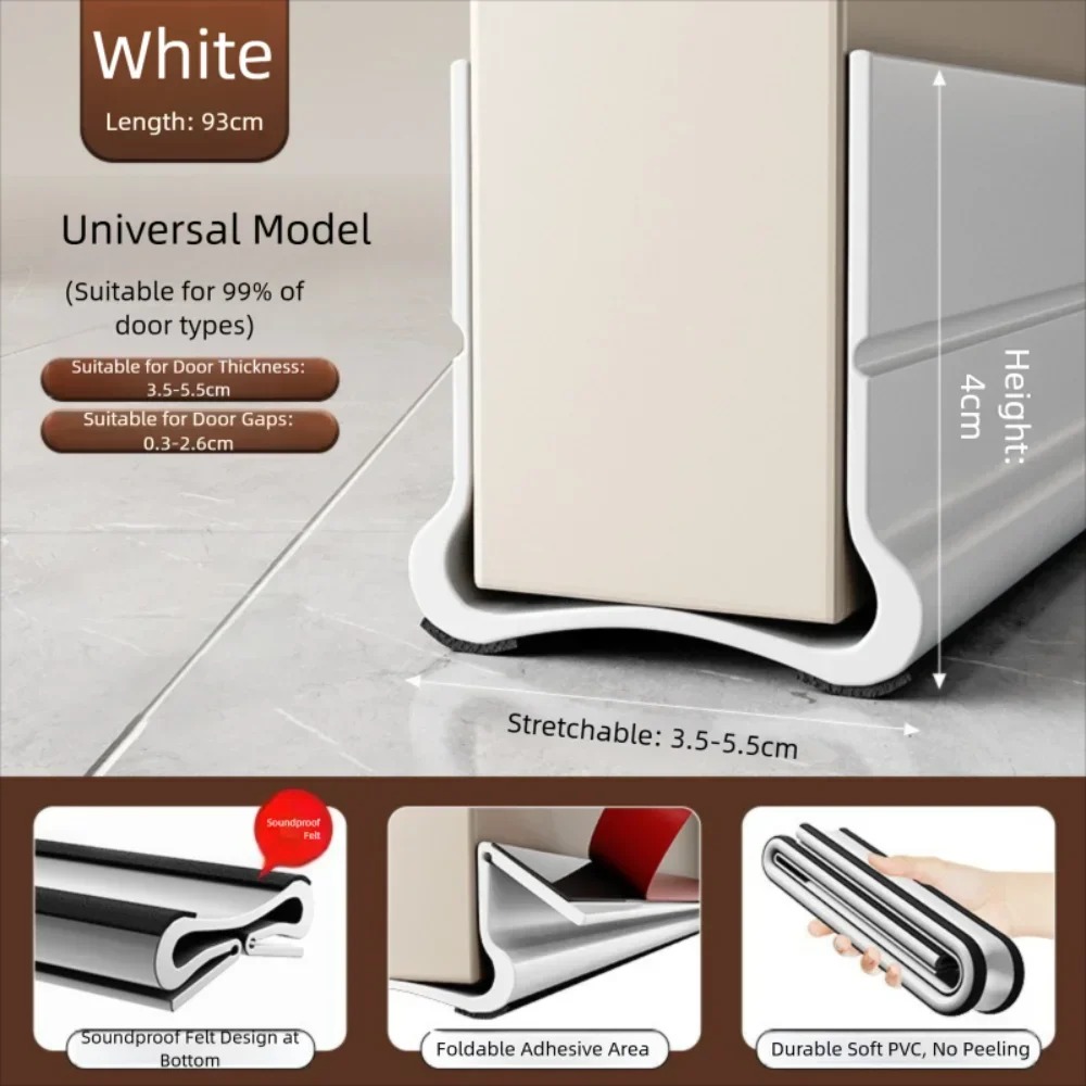 Gambar produk HOMLY Lis Penghalang Serangga Debu Bawah Pintu Door Bottom Seal 93cm - H93