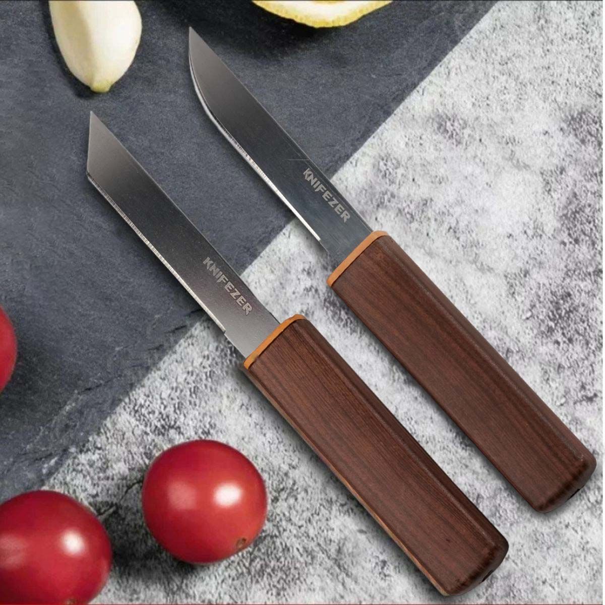 Gambar produk KNIFEZER Pisau Dapur Serbaguna 2in1 Stainless 5Cr13MoV Kitchen Knife - SJA0-87
