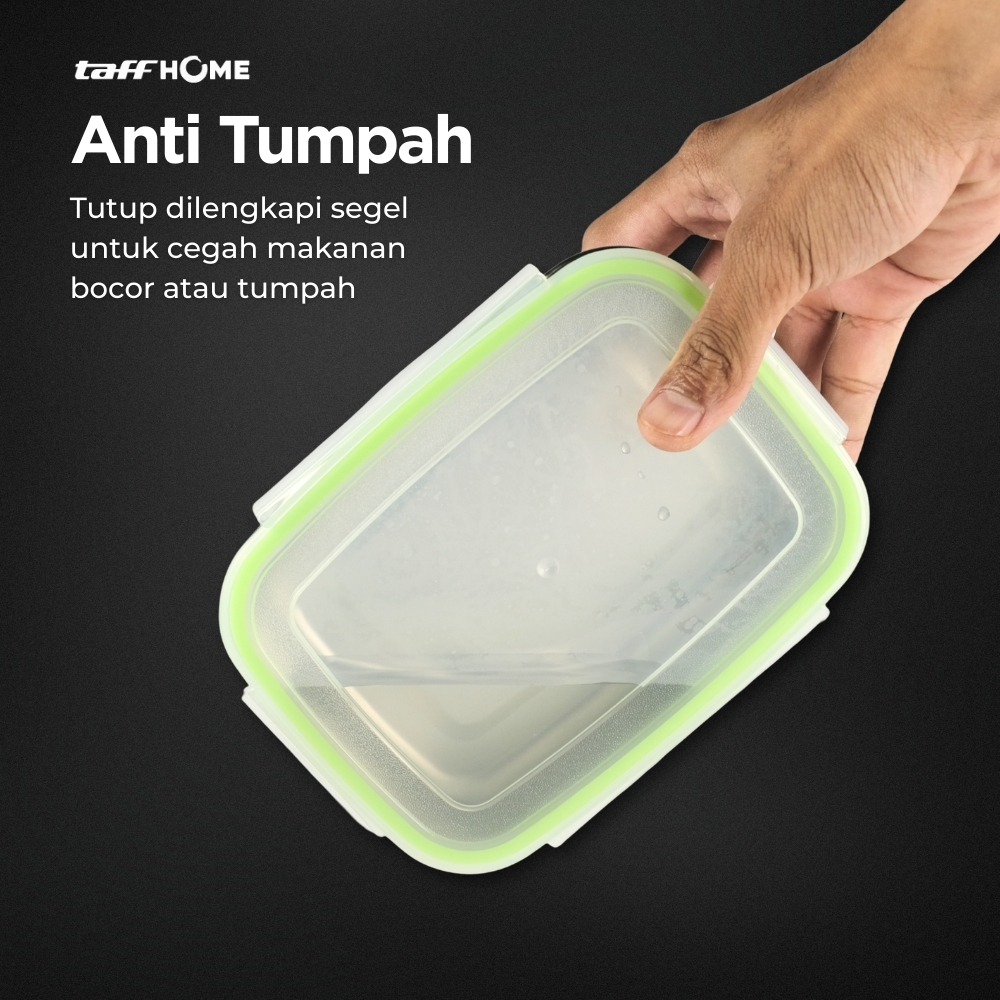 Gambar produk TaffHOME Kotak Makan Anti Tumpah Reguler Lunch Box Stainless Steel 304 550ml - Slyz52