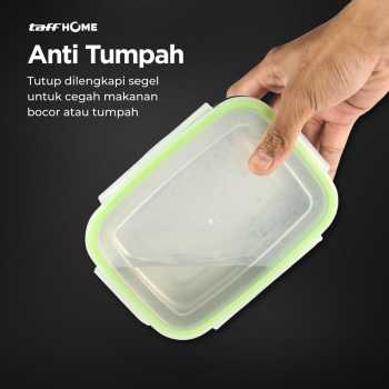 Gambar produk TaffHOME Kotak Makan Anti Tumpah Reguler Lunch Box Stainless Steel 304 550ml - Slyz52