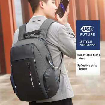 CEAVNI Tas Ransel Laptop Backpack 15.6 Inch with USB Charger Port - CV9032