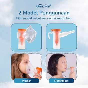 Gambar produk TaffOmicron Alat Terapi Pernapasan Compressor Nebulizer Inhaler - GS-302