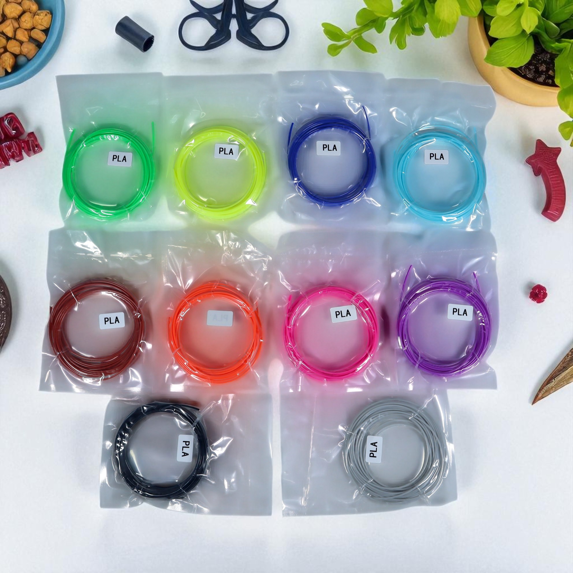 Gambar produk AVEIBEE 3D Pen Filaments PLA 10 Colors 1.75mm 5M - AV-200