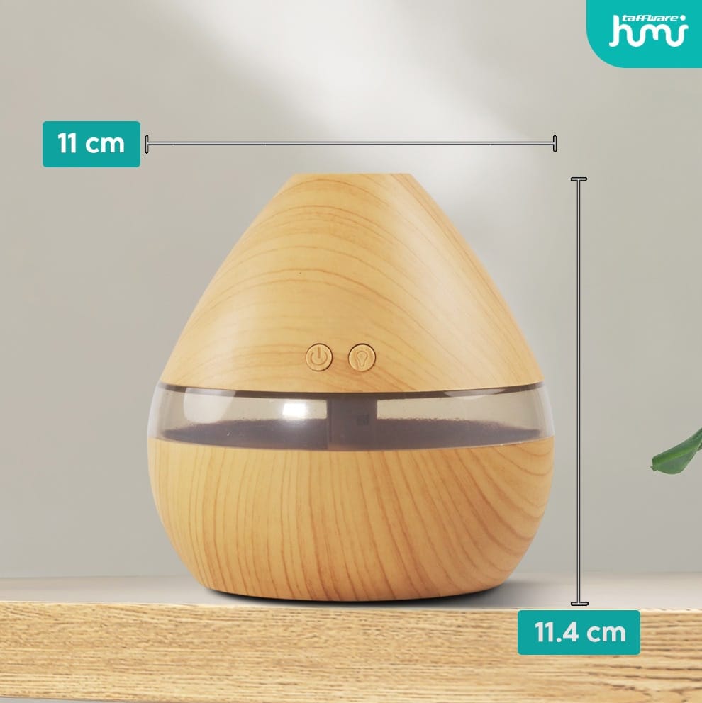 Gambar produk Taffware HUMI Air Humidifier Mini Ultrasonic Aroma Diffuser LED 300ml - H218