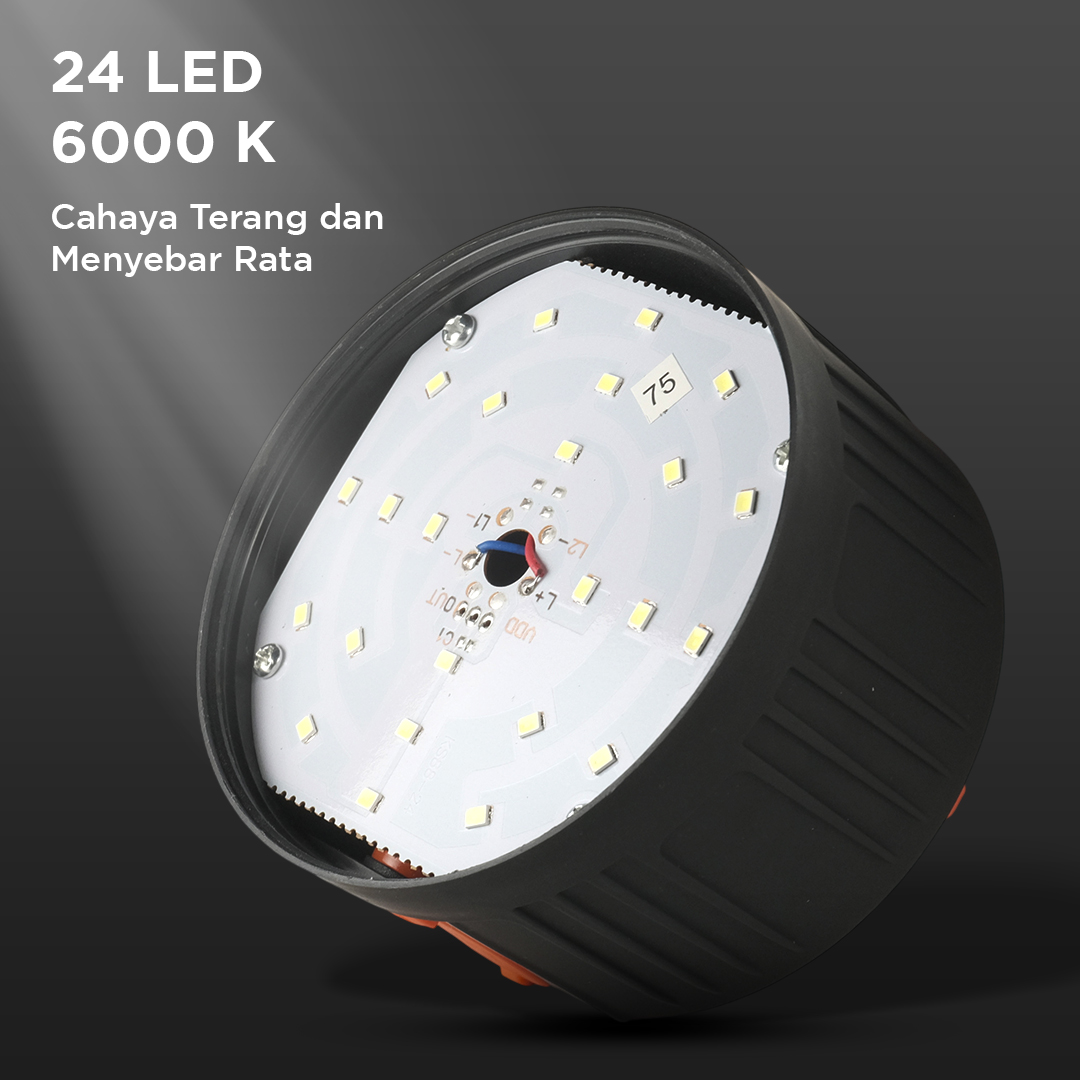 Gambar produk RDE Lampu LED Camping Tenda Solar Waterproof Cool White 4.5V 10W - HS-V65
