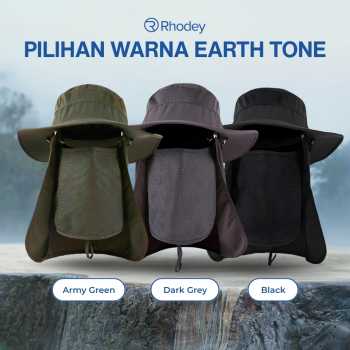 Gambar produk Rhodey Topi Rimba Outdoor Anti UV Waterproof Boonie Hat Polyester - GL001