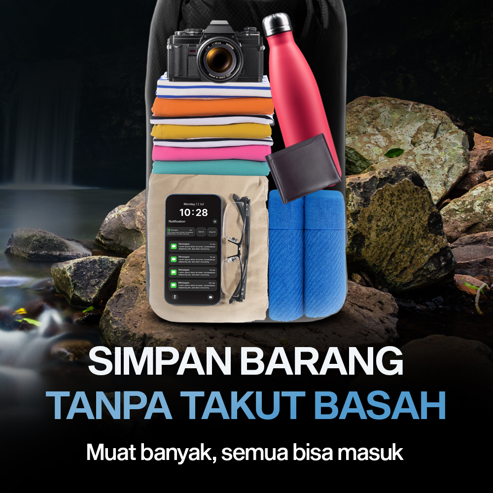 Gambar produk SUBITO Tas Outdoor Waterproof Storage Bag Drybag 35L - JP727
