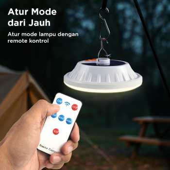 Gambar produk Pocketman Lampu LED Camping Waterproof Solar Emergency Cool White - HS-V62
