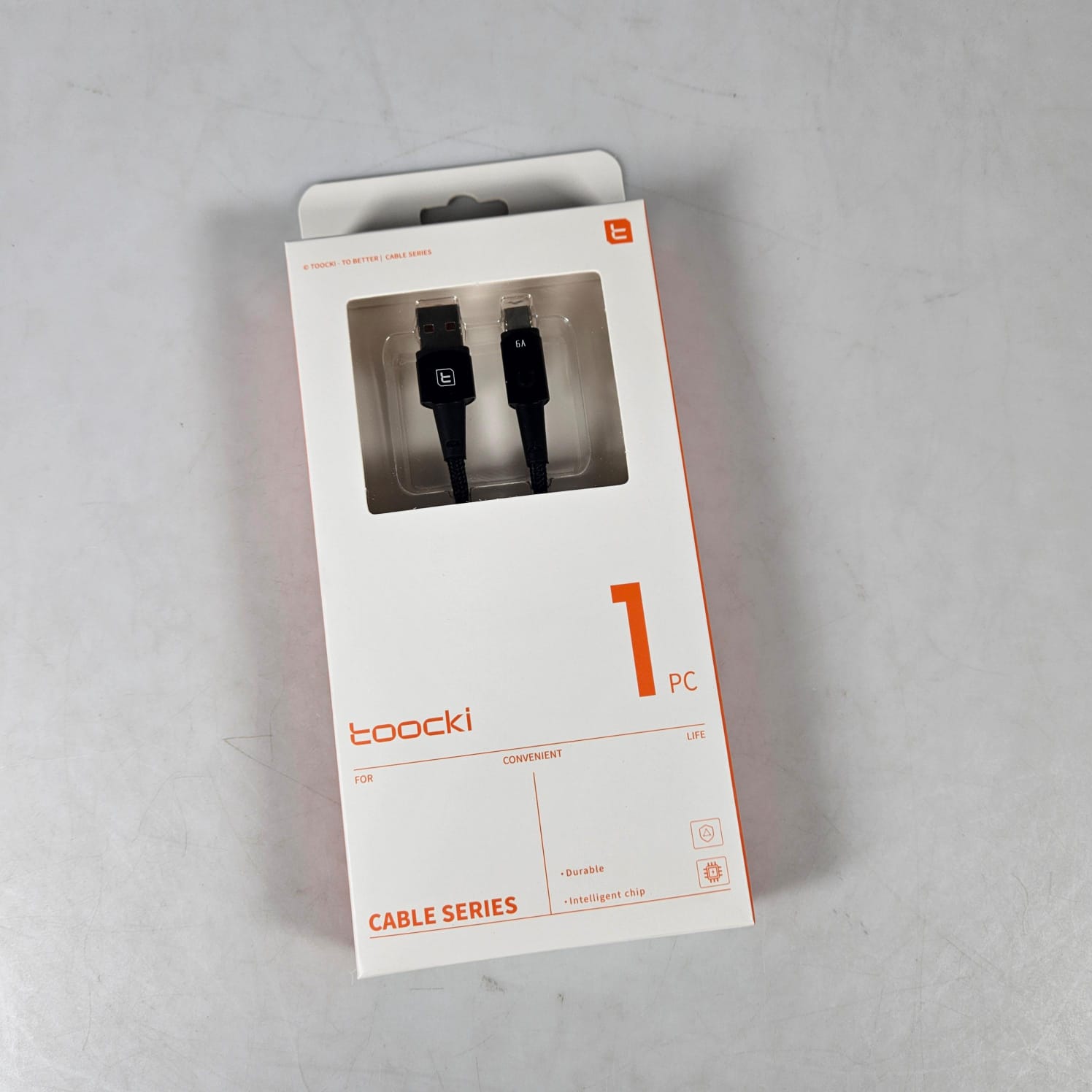 Gambar produk Toocki Kabel Data USB Type-C Fast Charging Braided LED Light 66W 6A 3M - TQ-X02