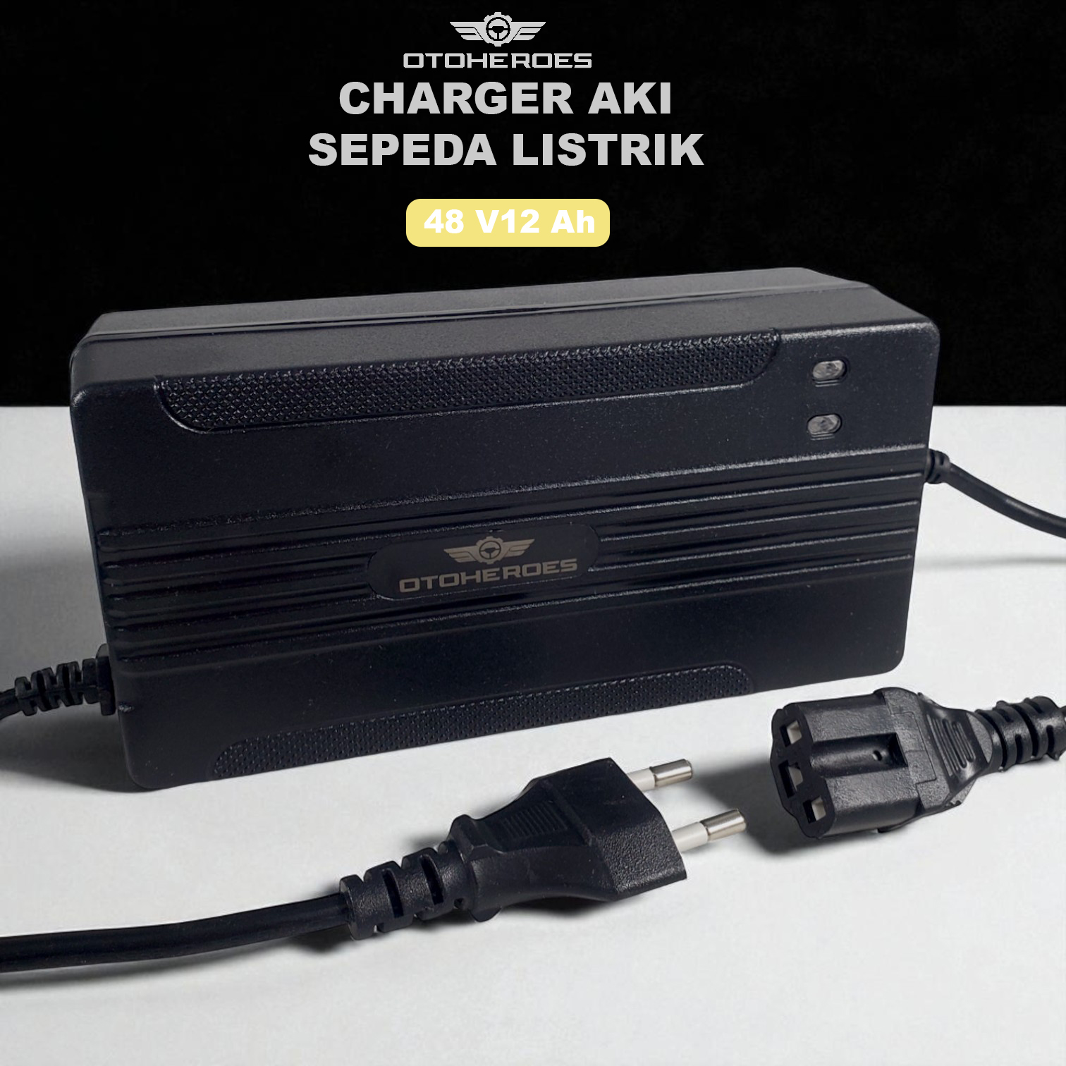 Gambar produk OTOHEROES Charger Aki Sepeda Listrik Smart Battery Charger Portable 48V 12Ah - YF2025