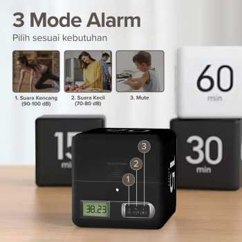 Gambar produk QUMOX Timer Masak Dapur Digital Gravity Sensor Flip Kitchen Countdown - CT01