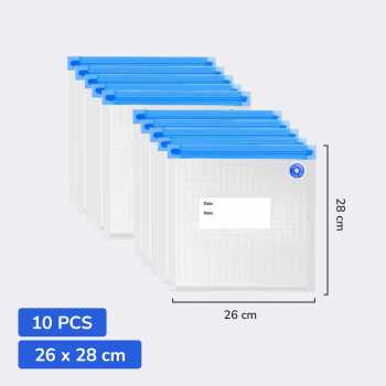 Gambar produk DMJ Plastik Vacuum Makanan Reusable Storage Bag BPA Free 10 PCS 26x28cm - D400