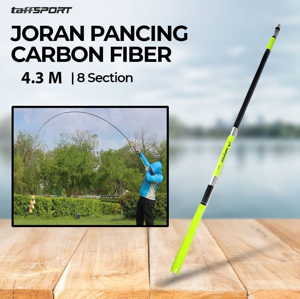 Gambar produk TaffSPORT Joran Pancing Pole Tegek Carbon Fiber Fishing Rod 4.3M - 5841
