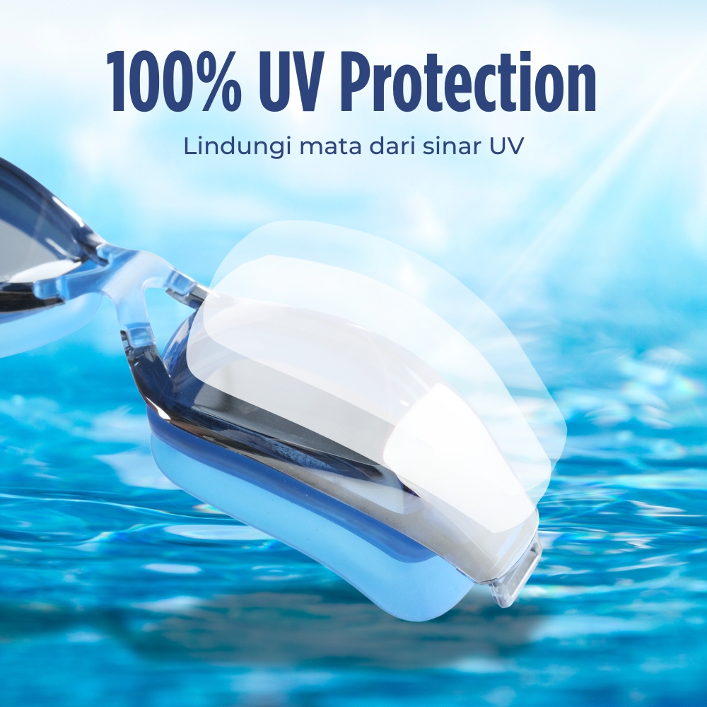 Gambar produk RUIHE Kacamata Renang Dewasa Anti Fog UV Protection - 9200