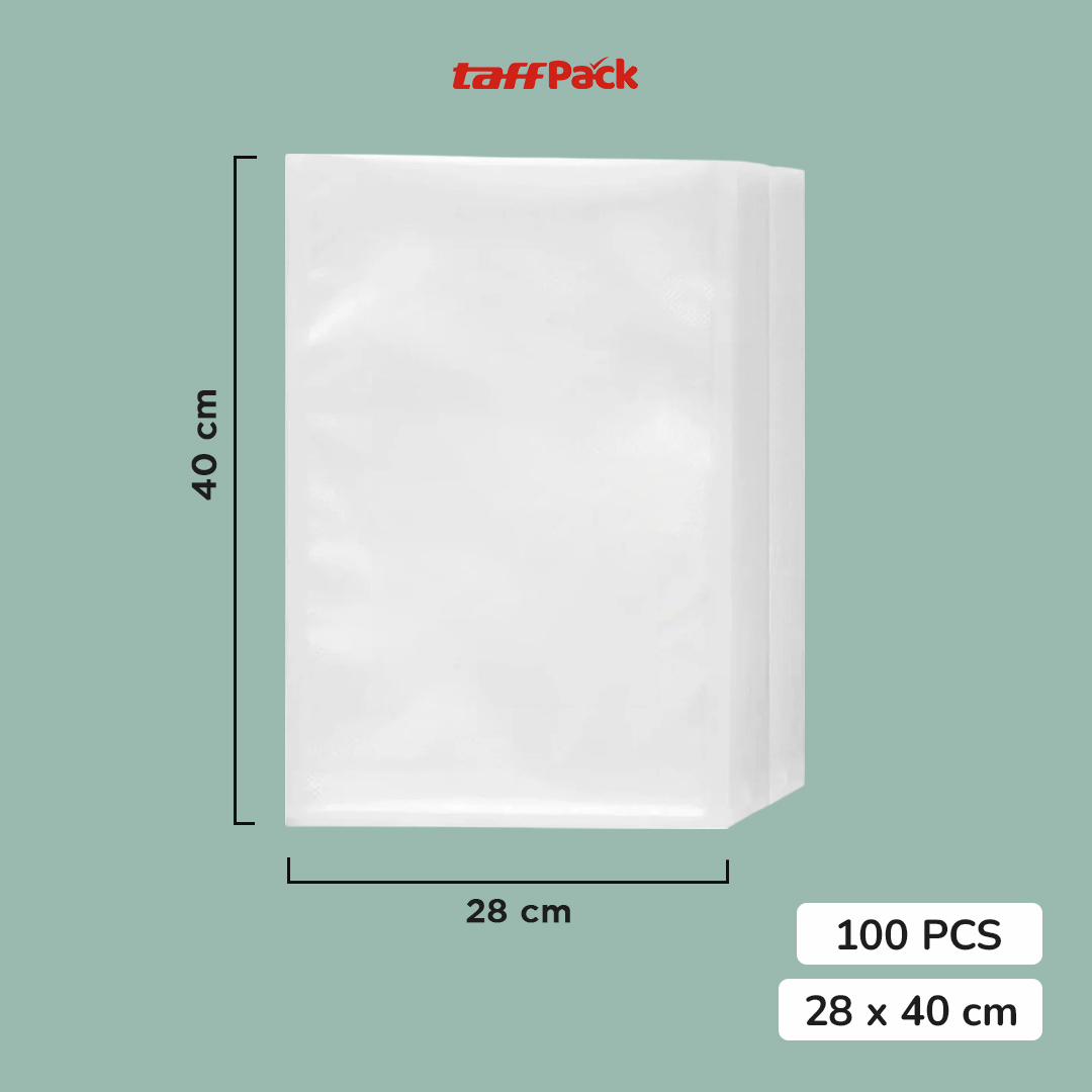 Gambar produk TaffPACK Plastik Vacuum Makanan Sealer Storage Bag 100 PCS 28x40cm - HK-08