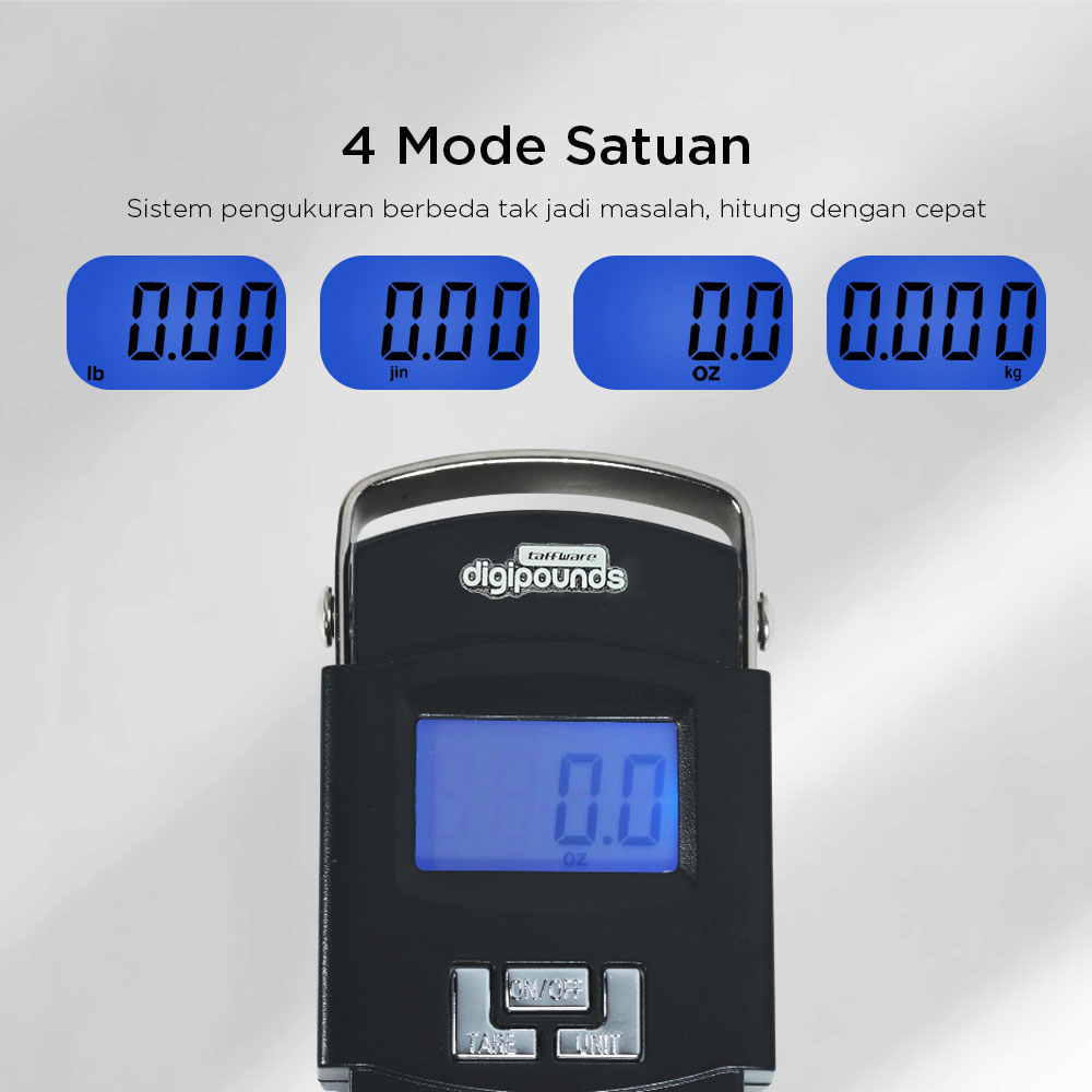 Gambar produk Taffware Digipounds Timbangan Tas Gantung Digital Scale 50kg 0.01kg - WH-A08