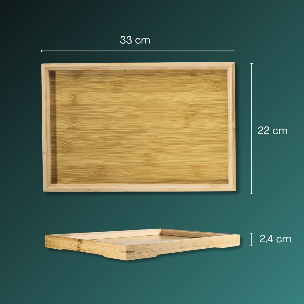 Gambar produk NLSLASI Tatakan Nampan Gelas Cangkir Teh Chinese Bamboo Tea Tray - NL30