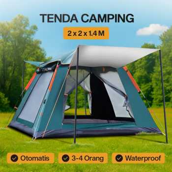 WolFAce Tenda Camping Lipat Otomatis 3-4 Orang Single Layer Waterproof - SMF828