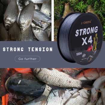 Gambar produk J-Cheng Senar Tali Pancing 4 Braided PE Fishing Line 100M 3.0 - JC4180