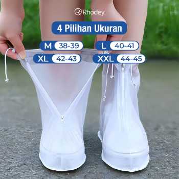 Gambar produk Rhodey Jas Hujan Sepatu Anti Air Shoes Cover PVC with Zipper XXL 44-45 - FV031