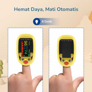 Gambar produk AIQUE Fingertip Pulse Oximeter Alat Ukur Saturasi Oksigen Darah Anak - AQ219