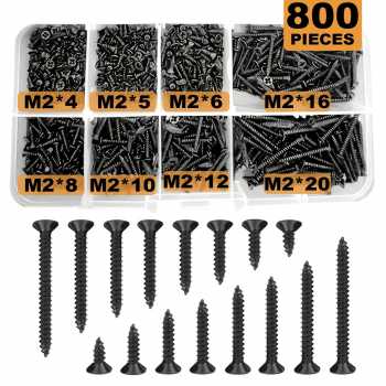 Gambar produk VKKM Sekrup M2 Self Tapping Screw Carbon Steel 4-20mm 800 PCS - V80