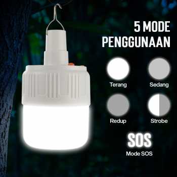 Gambar produk OOBEST Lampu LED Camping Tenda Solar Waterproof Cool White with Remote - ZJ-V51