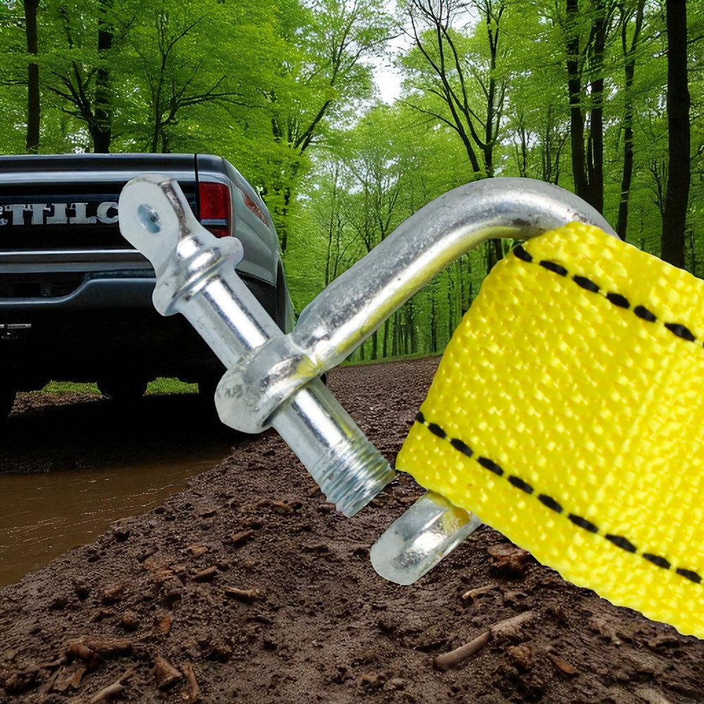 Gambar produk JEELY Tali Derek Mobil Emergency Tow Rope Metal Buckle U-Type 2.9M - JL30