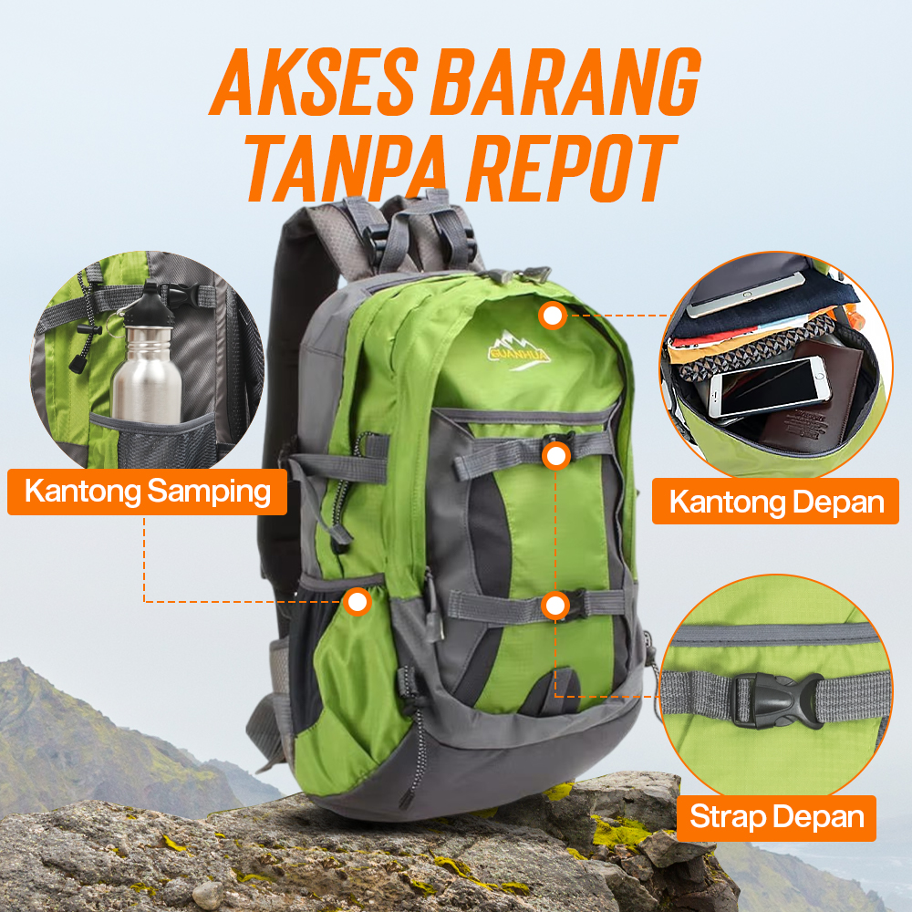 Gambar produk Guanhua Tas Ransel Gunung Mountaineering Backpack Outdoor 35 L - NH15Y001-Z