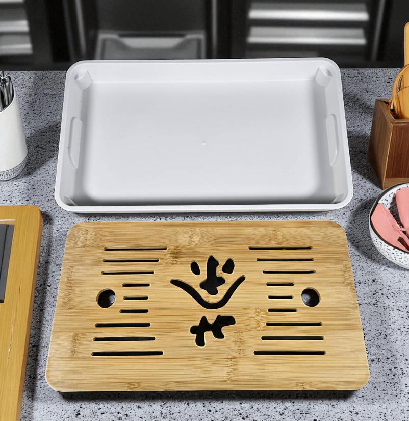Gambar produk NLSLASI Tatakan Teh China Chinese Wooden Tea Tray - NL29