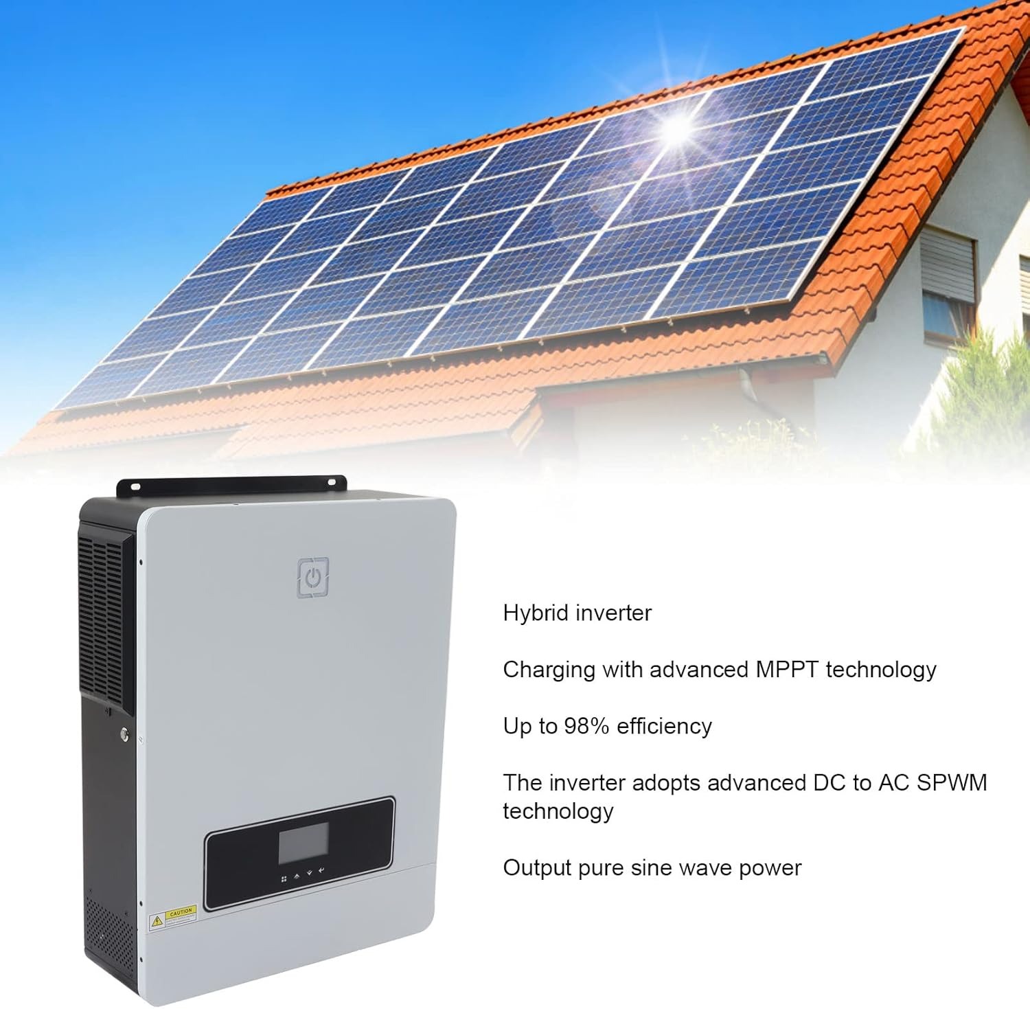 Gambar produk Victor Inverter Solar Controller Hybrid DC 48V to AC 230V 10200W - MAX-10.2KW