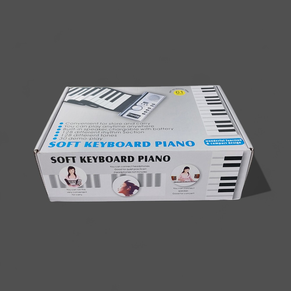 Gambar produk KERREY Piano Digital Gulung Roll Up Keyboard MIDI Monophonic 3.5mm - YNPB61