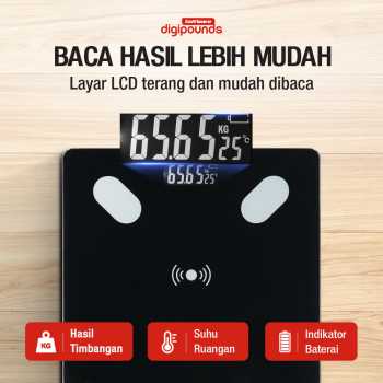 Gambar produk Taffware Digipounds Timbangan Badan Digital Scale BMI Smart App 180kg Battery Version - ANT0217