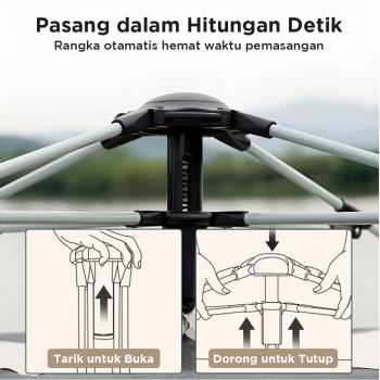 Gambar produk XTZ Tenda Camping Lipat Otomatis 2-3 Orang Double Layer Waterproof - X232