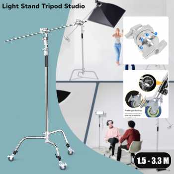 SHBACK Light Stand Tripod Studio Foldable 3.3M with Extension Arm - SB574
