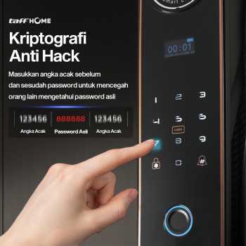 Gambar produk TaffHOME Smart Door Lock Fingerprint 3D Face Recognition Card Xhome - X5