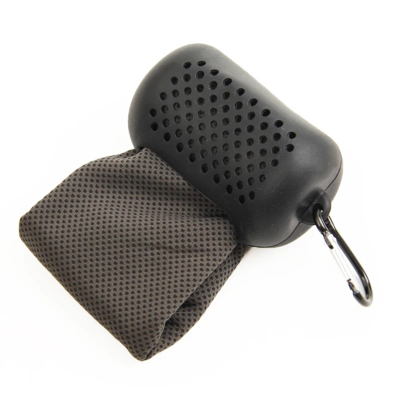 Gambar produk ASOLID Handuk Microfiber Quick Dry Cooling Ice Towel Silicon Case 90x30cm - AS13