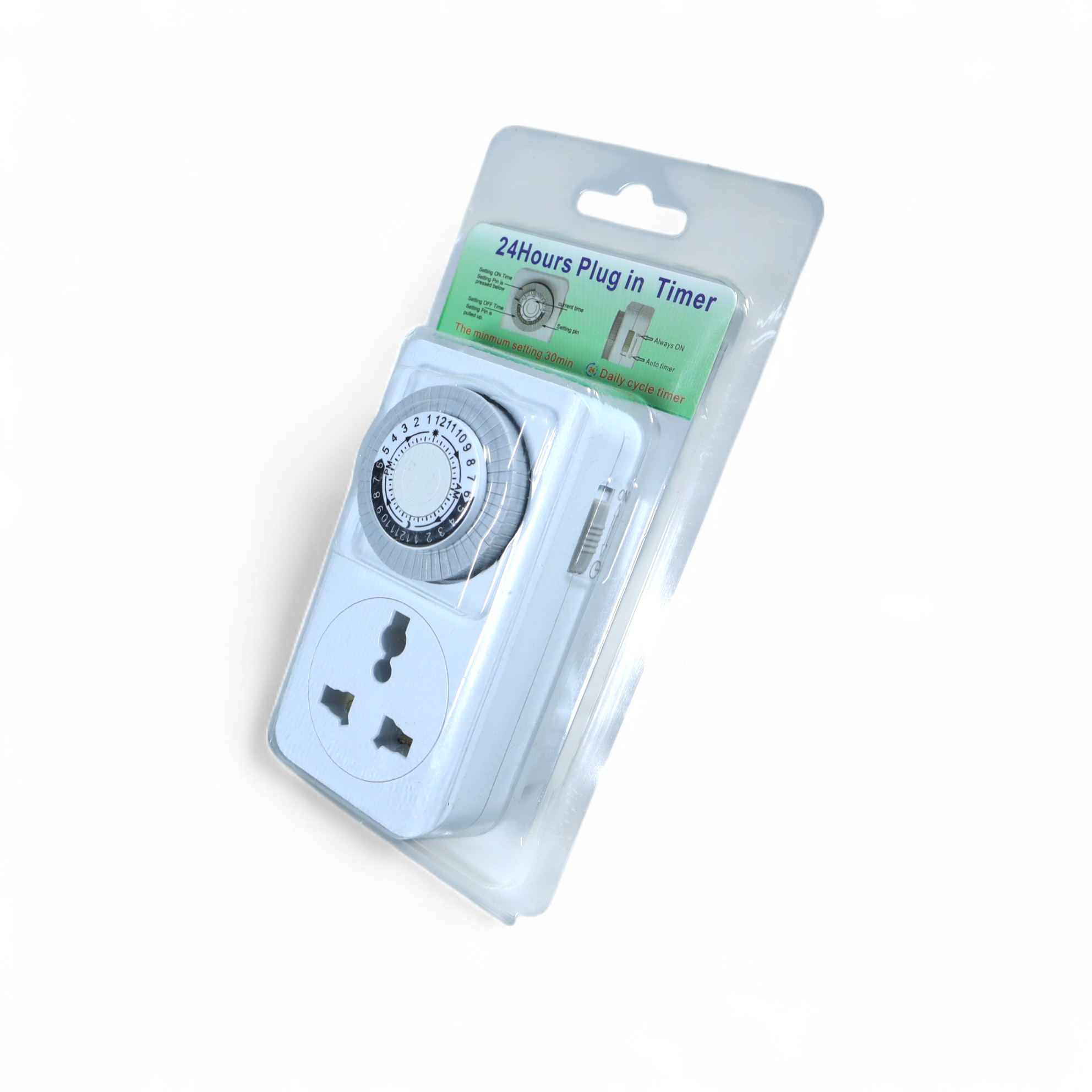 Gambar produk Fascia Mechanical Timer Switch Analog 24 Jam 16A 220V 3600W - MT01A-VN